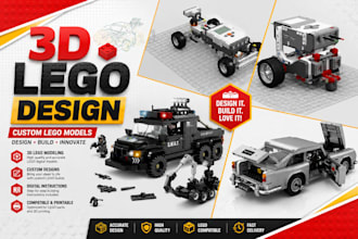 custom lego design city technic 3d car model building for 3d manual instructions