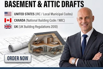 draft basement finishing and attic conversion blueprints