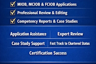 write and optimize your ciob mciob fciob professional review application
