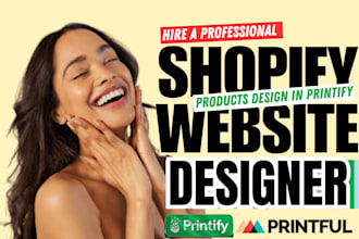 design print on demand shopify store design, t shirt design with printify store