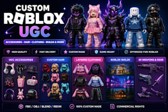create custom roblox ugc accessories, layered clothing, roblox dynamic head face