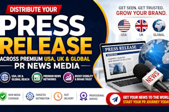 distribute your press release across premium USA UK and global PR news media