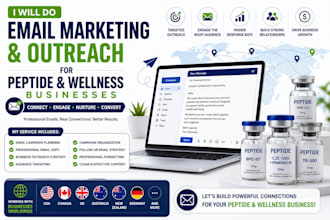 do email marketing and outreach for peptide and wellness businesses