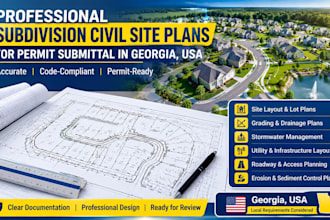prepare georgia subdivision civil site plan for permit submittal