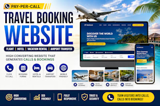 flight booking vacation rental airport travel hotel booking pay per call website