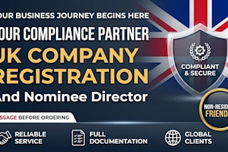do UK company registration and provide UK nominee director setup guidance