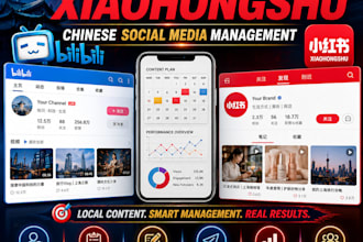 manage and grow your bilibili and xiaohongshu chinese social media channels