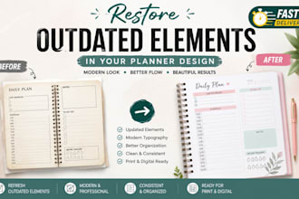 restore outdated elements in your planner design