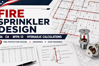ma ca fire sprinkler design nfpa 13 plans and hydraulic calculations