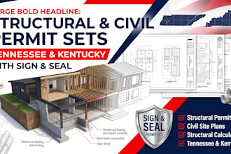prepare structural and civil permit set fr tennessee and kentucky with sign,seal