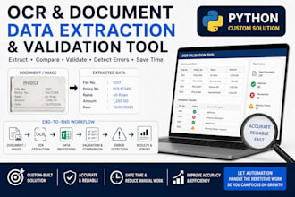 build a python ocr document data extraction and validation tool