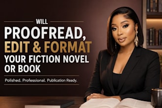 proofread, edit and format fiction novel or book