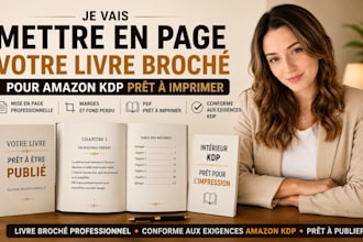 mettre en page votre livre broche pour amazon KDP pret a imprimer