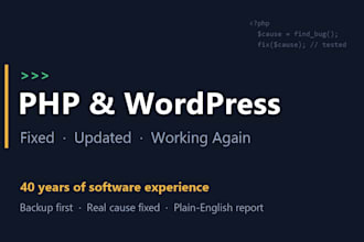 fix PHP errors and wordpress issues on your website