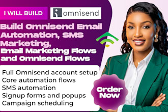 build omnisend email automation, SMS marketing, email marketing, omnisend flows