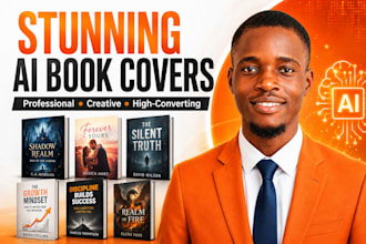create professional book cover, book cover designs using ai