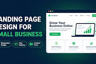 design a landing page for small businesses