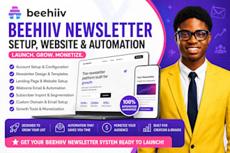 setup beehiiv newsletter beehive landing page beehive website email automation