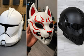 sculpt 3d mask, helmet halloween mask cosplay dj 3d mask model armor 3d printing