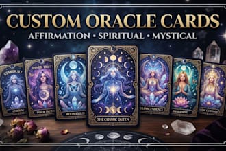 design custom oracle cards and spiritual deck art