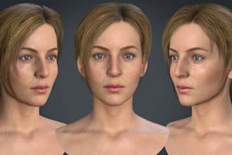 3d head bust and more