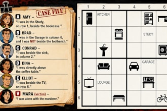 create engaging crime themed logic and sudoku puzzles