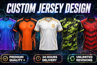 modern custom football soccer and esports jersey