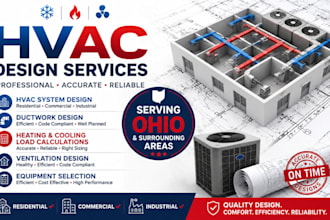 provide hvac design, ductwork and hvac load calculations in ohio