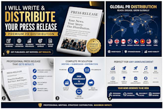 write and distribute top media press release for media coverage and SEO