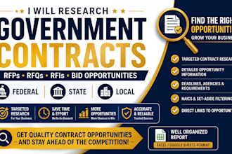 research government contracts, rfps, rfqs and bid opportunities