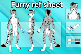 draw furry ref sheet, custom furry art furry reference sheet, furry nsfw