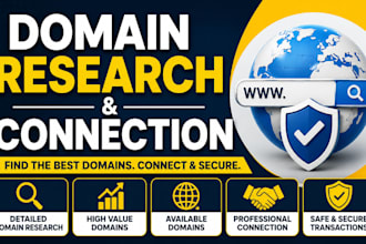 research and connect the perfect domain for your business website