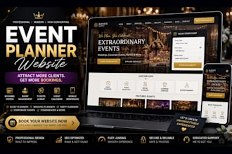 build an event planning website for event planners and bookings