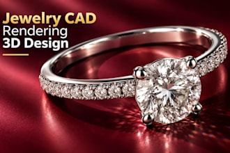 create custom jewelry cad for rings, pendents, 3d printing and casting