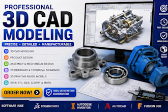 do 3d cad modeling 3d cad model 3d models for manufacturing and products render