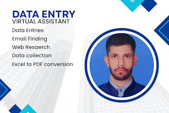 do accurate data entry web resarch email find excel to PDF