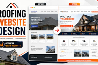 design a professional roofing company website with wordpress