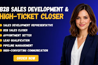 sales development representative sales closer b2b salesperson appointment setter