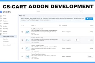 develop custom cs cart addons extensions and integrations
