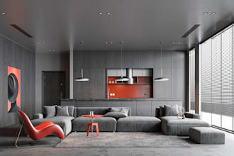convert 2d cad file to 3d sketchup model, apartment, house interior 3d rendering