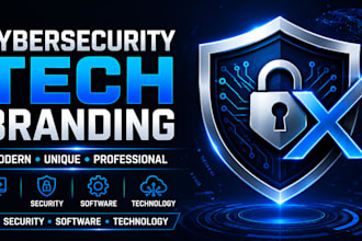 design a professional cybersecurity, tech and security logo