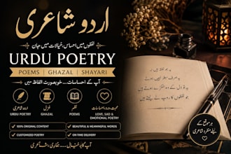 write custom urdu poetry and shayari for you