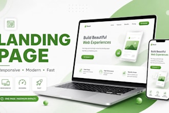 build a responsive landing page or one page website