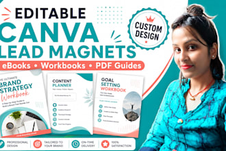 design editable canva ebooks, workbooks and lead magnets