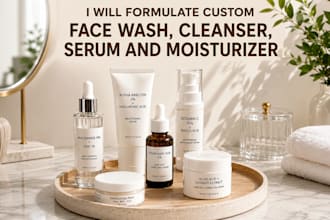 formulate custom face wash serum moisturizer and cleanser