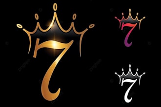 create a luxury monogram crown logo for your company