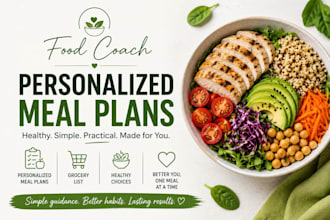 create a personalized healthy meal plan and food coaching guide