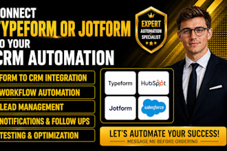 integrate typeform or jotform with hubspot gohighlevel or salesforce CRM