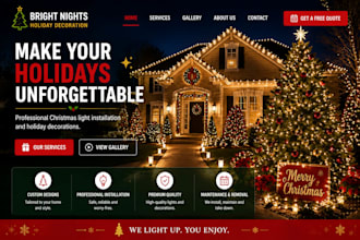 design wix christmas light website holiday decoration christmas tree website