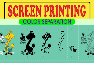 create professional screen printing artwork and color separation